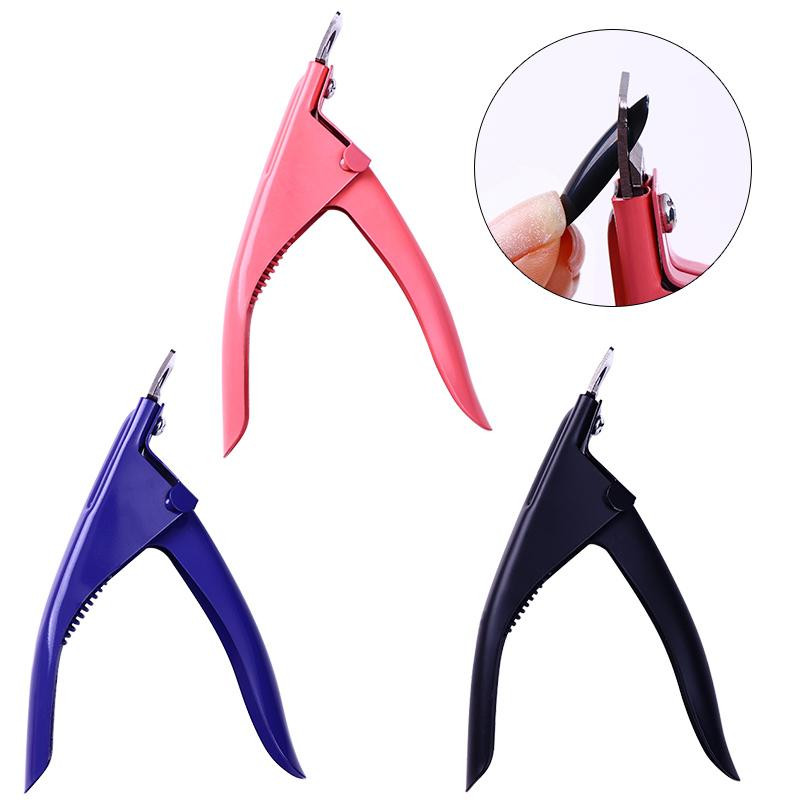 Professzionális Nail Art Clipper Speciális típusú hamis hegyek Élvágók Pedikűr Manikűr Színes, rozsdamentes acél körömdíszítő eszközök