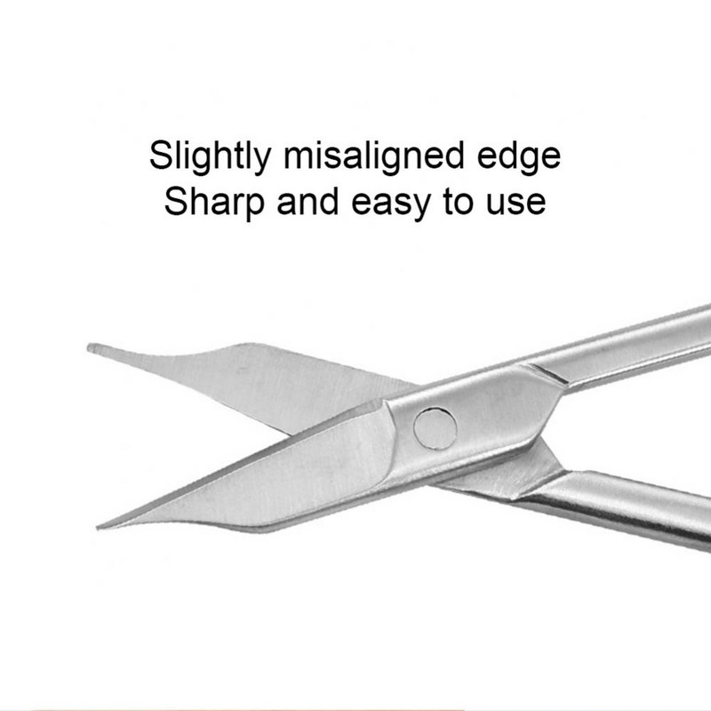 Foarfece pentru unghii de la picioare din oțel inoxidabil, gură oblică, tăietor de unghii argintiu, un singur forfecare plată pentru tăierea unghiilor, instrumente pentru îngrijirea picioarelor pentru manichiură