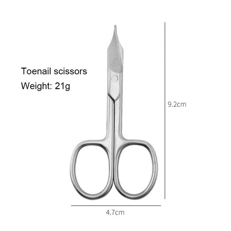 Foarfece pentru unghii de la picioare din oțel inoxidabil, gură oblică, tăietor de unghii argintiu, un singur forfecare plată pentru tăierea unghiilor, instrumente pentru îngrijirea picioarelor pentru manichiură
