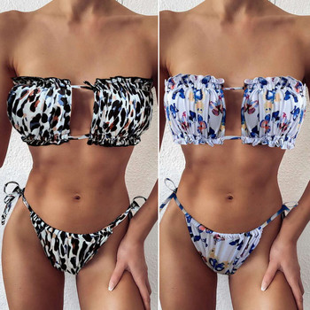 Σέξι μπικίνι μαγιό Γυναικεία μαγιό 2022 Leopard Brazilian Bikini Σετ Push Up Γυναικείο Καλοκαιρινό Ρούχα παραλίας купальник