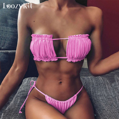 Σέξι μπικίνι μαγιό Γυναικεία μαγιό 2022 Leopard Brazilian Bikini Σετ Push Up Γυναικείο Καλοκαιρινό Ρούχα παραλίας купальник