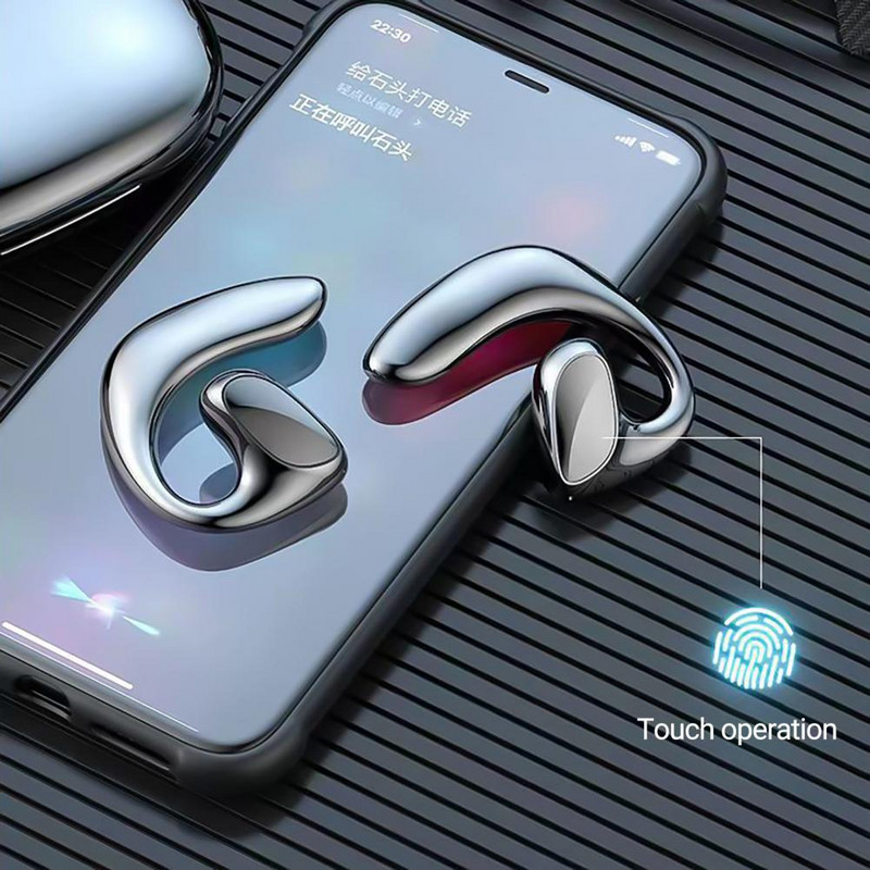 Fülhallgató Kiváló minőségű Bluetooth-kompatibilis 5.1 HiFi Bone Conduction Sportfülhallgató Könnyű vezeték nélküli fülhallgató