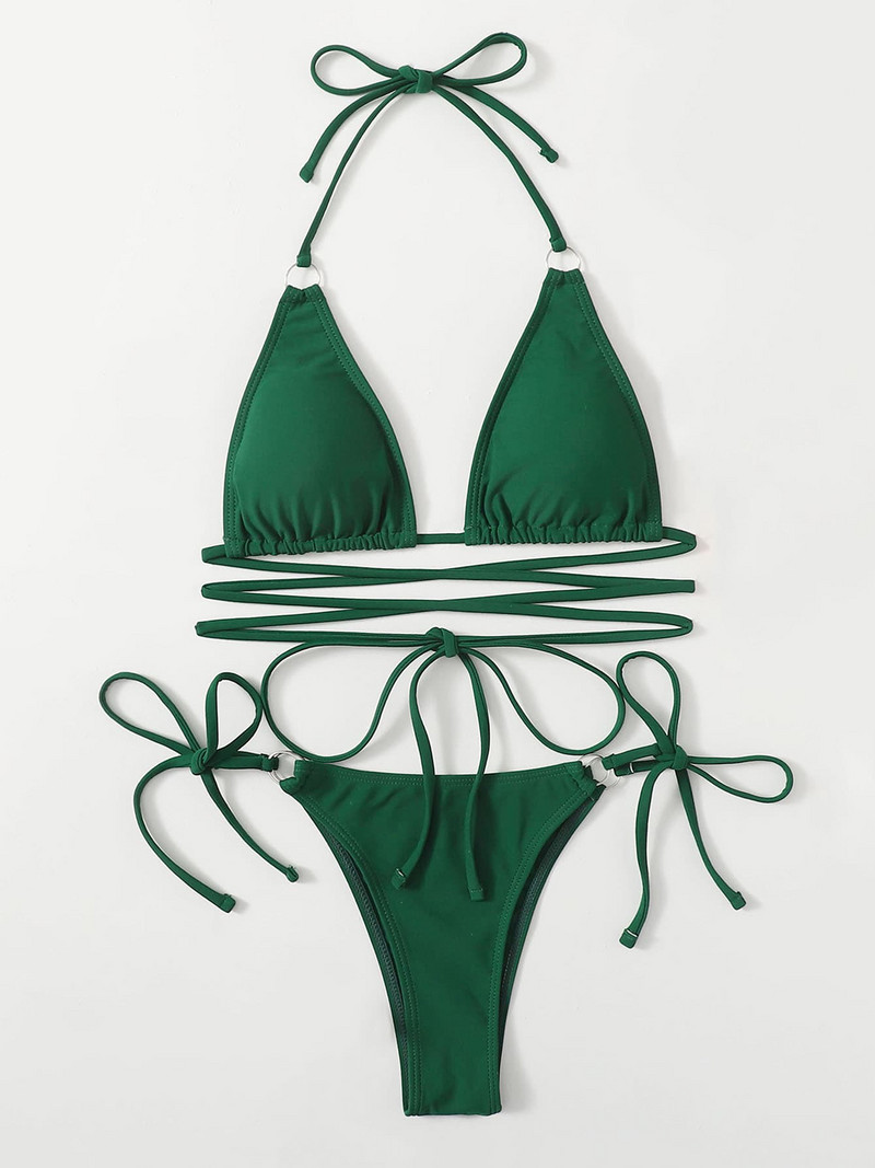 Szexi mikrobikini 2023 női fürdőruha Criss Cross fürdőruha Női string bikini szett fürdőruha nyári strandruha