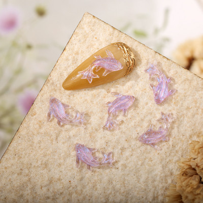 100 buc. Brelocuri pentru unghii cu pește Koi clar sclipici 3D acrilic pentru decorațiuni pentru unghii Accesorii drăguțe pentru decorațiuni pentru manichiură Strass