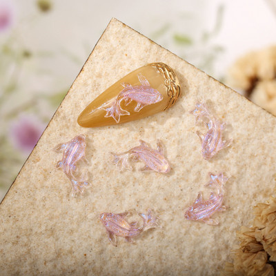 100 buc. Brelocuri pentru unghii cu pește Koi clar sclipici 3D acrilic pentru decorațiuni pentru unghii Accesorii drăguțe pentru decorațiuni pentru manichiură Strass