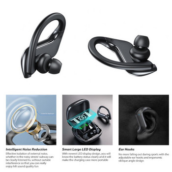 MD03 Ασύρματο TWS Business Sports Ακουστικά Bluetooth Power Digital Display 5.0 Ling-ear Touch Two Earphones Long Standby