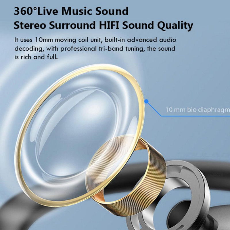 MD03 Bežične TWS poslovne sportske Bluetooth slušalice Power Digital Display 5.0 Ling-ear Touch Dvije slušalice Dugo čekanje