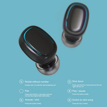 Стерео TWS F9 Безжични слушалки Спортни слушалки Bluetooth Touch Mini Earbuds със слушалки 1800mAh Калъф за зареждане Power Bank