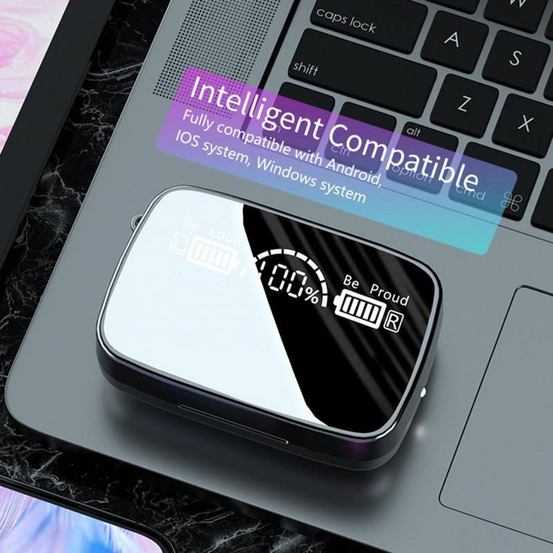 M9 TWS Bežične Bluetooth slušalice Slušalice Kontrola dodirom In-Ear Noise Reduction Glazba Gaming Headset s LED Power Display