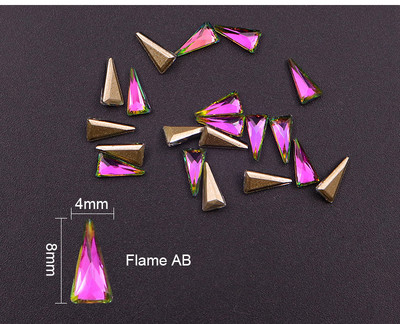 50 vnt. ilgo trikampio straso nagų dailės dekoravimo krištoliniai akmenys brangakmeniai blizgantys strėlės nagai aksesuarai krištoliniai manikiūro dekoro reikmenys
