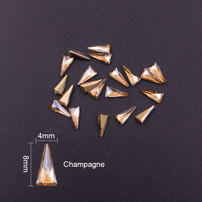 50 vnt. ilgo trikampio straso nagų dailės dekoravimo krištoliniai akmenys brangakmeniai blizgantys strėlės nagai aksesuarai krištoliniai manikiūro dekoro reikmenys
