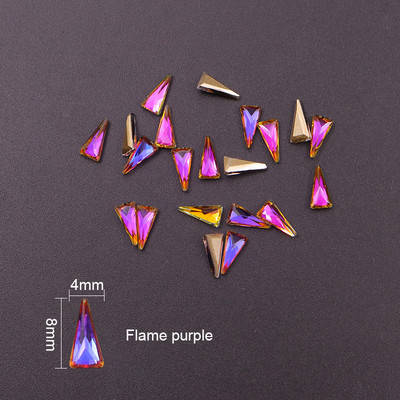 50 vnt. ilgo trikampio straso nagų dailės dekoravimo krištoliniai akmenys brangakmeniai blizgantys strėlės nagai aksesuarai krištoliniai manikiūro dekoro reikmenys