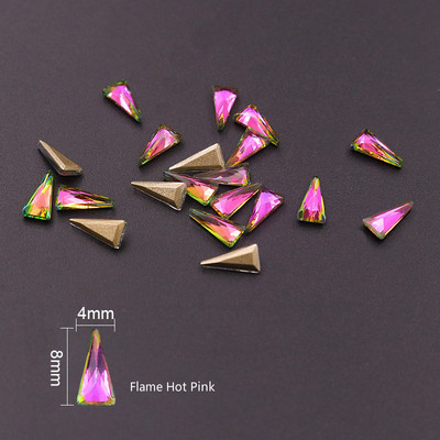 50 vnt. ilgo trikampio straso nagų dailės dekoravimo krištoliniai akmenys brangakmeniai blizgantys strėlės nagai aksesuarai krištoliniai manikiūro dekoro reikmenys