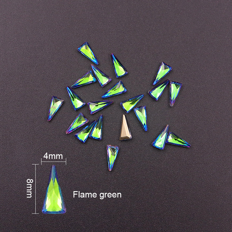 50 vnt. ilgo trikampio straso nagų dailės dekoravimo krištoliniai akmenys brangakmeniai blizgantys strėlės nagai aksesuarai krištoliniai manikiūro dekoro reikmenys