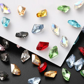 20 DB 6x10mm hegyes aljú K9 üveg fejsze alakú köröm strassz kristály drágakövek kő 3D körömdíszítés ékszer kiegészítők