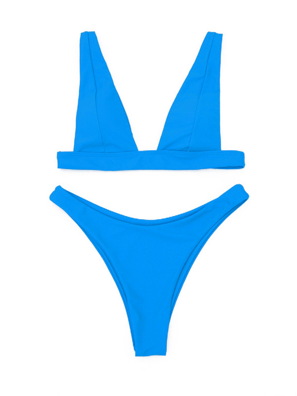 Novi seksi bikini 2022, jednobojni kupaći kostim, ženski kupaći kostimi Push up bikini set, brazilski kupaći kostim, ljetna odjeća za plažu, kupaći kostim XL