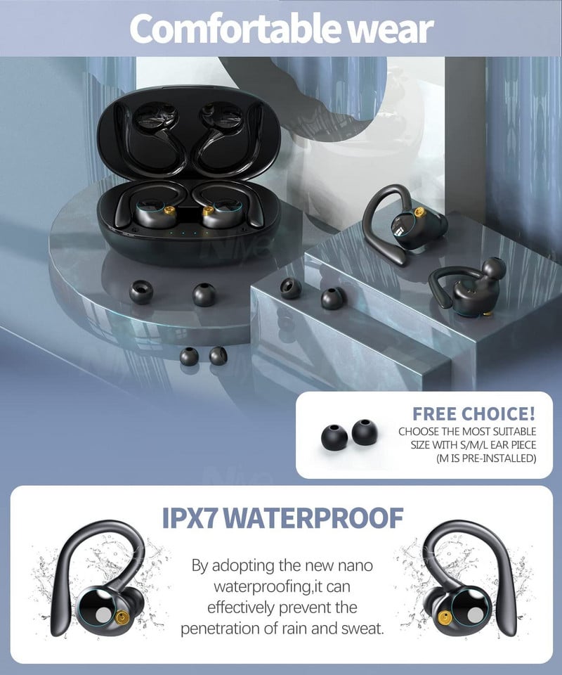 70H Bezdrôtové slúchadlá do uší TWS Bluetooth 5.2 Športové bezdrôtové Bluetooth slúchadlá Inteligentné slúchadlá s potlačením hluku