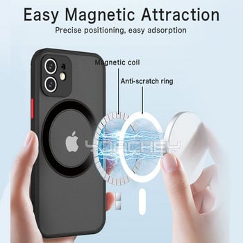 Θήκη τηλεφώνου Luxury Magnetic For Magsafe Wireless Charge για iPhone 13 14 12 11 Pro Max Mini X XR XS 14Plus Αντικραδασμικό κάλυμμα Armor