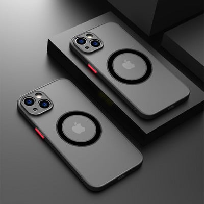 Luxus mágneses Magsafe vezeték nélküli töltő telefontok iPhone 13 14 12 11 Pro Max Mini X XR XS 14Plus ütésálló páncéltokhoz