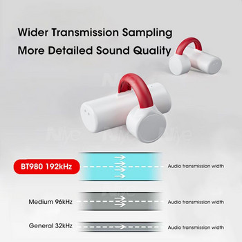 True Bone Conduction Earphone Ασύρματα ακουστικά Ambie Bluetooth 5.2 TWS Earbuds Headset Sports Bone EarHook Hifi 4D Stereo