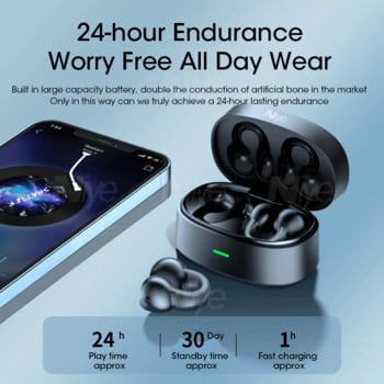 2022 TWS Earbuds Спортни безжични слушалки Същите като Ambie Sound Earcuffs Bluetooth 5.3 слушалки HiFi Стерео Спортни Earhook Mic