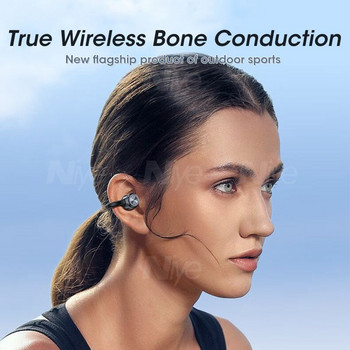Ακουστικά Real Bone Conduction Ασύρματα TWS Earbuds Bluetooth Ακουστικά Ακουστικά Ακουστικά Sound for Sports Running Headger for Blindman