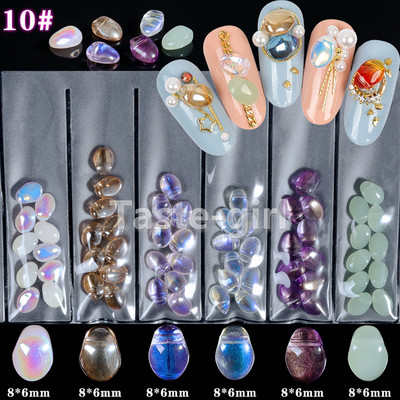 Novopridošli 60PCS 3D ukrasi od smole za nokte cvjetni ukrasi za nokte sa kamenčićima čarolije nakit kameni dodaci za nokte SZH