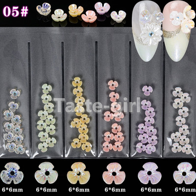 Novopridošli 60PCS 3D ukrasi od smole za nokte cvjetni ukrasi za nokte sa kamenčićima čarolije nakit kameni dodaci za nokte SZH