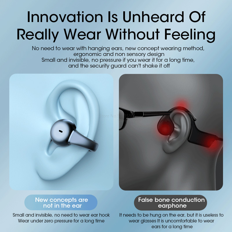 NOVE TWS bežične slušalice za Ambie Sound slušalice Bluetooth 5.3 slušalice HiFi stereo sportske vodootporne slušalice s mikrofonom