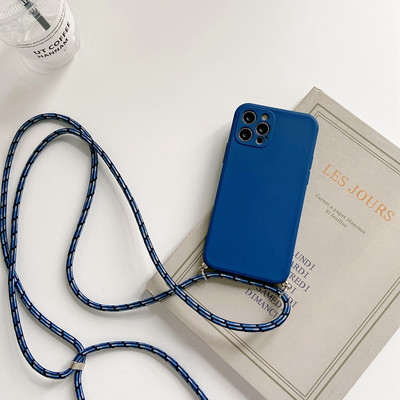 Curea de colier, curea pentru șnur, husă de telefon din silicon lichid pentru iphone 13 12 MiNi 11 Pro X XR XS Max 6s 7 8 Plus SE 2