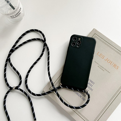 Curea de colier, curea pentru șnur, husă de telefon din silicon lichid pentru iphone 13 12 MiNi 11 Pro X XR XS Max 6s 7 8 Plus SE 2