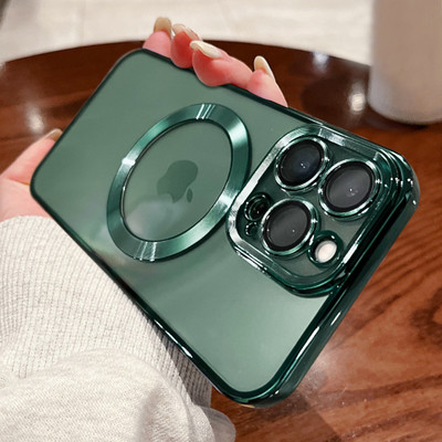 Luksusa pārklājuma logotipa cauruma caurspīdīgs korpuss iPhone 14 11 13 12 Pro Max XS Max X XR 7 8 Plus SE 2020 kompaktdiska raksta silikona vāciņam