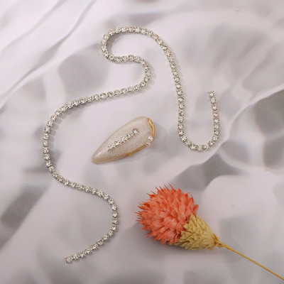 100CM gusta čašica za ukrašavanje noktiju Lanac od vještačkih dijamanata Zlato Srebrni dodaci za manikuru 3D ukrasi za uljepšavanje noktiju Dijelovi za dizajn