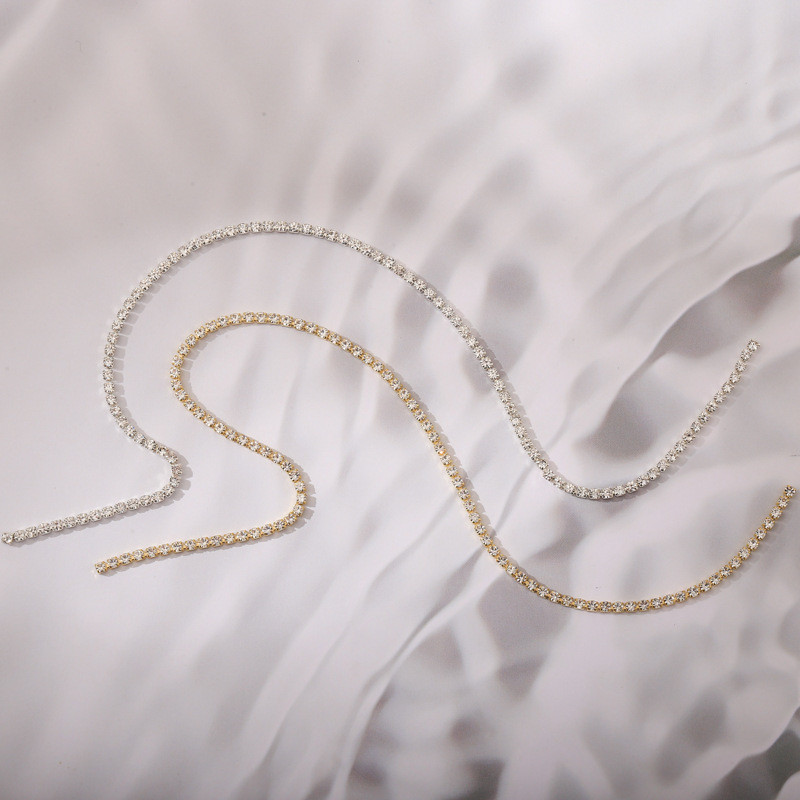 100CM gusta čašica za ukrašavanje noktiju Lanac od vještačkih dijamanata Zlato Srebrni dodaci za manikuru 3D ukrasi za uljepšavanje noktiju Dijelovi za dizajn