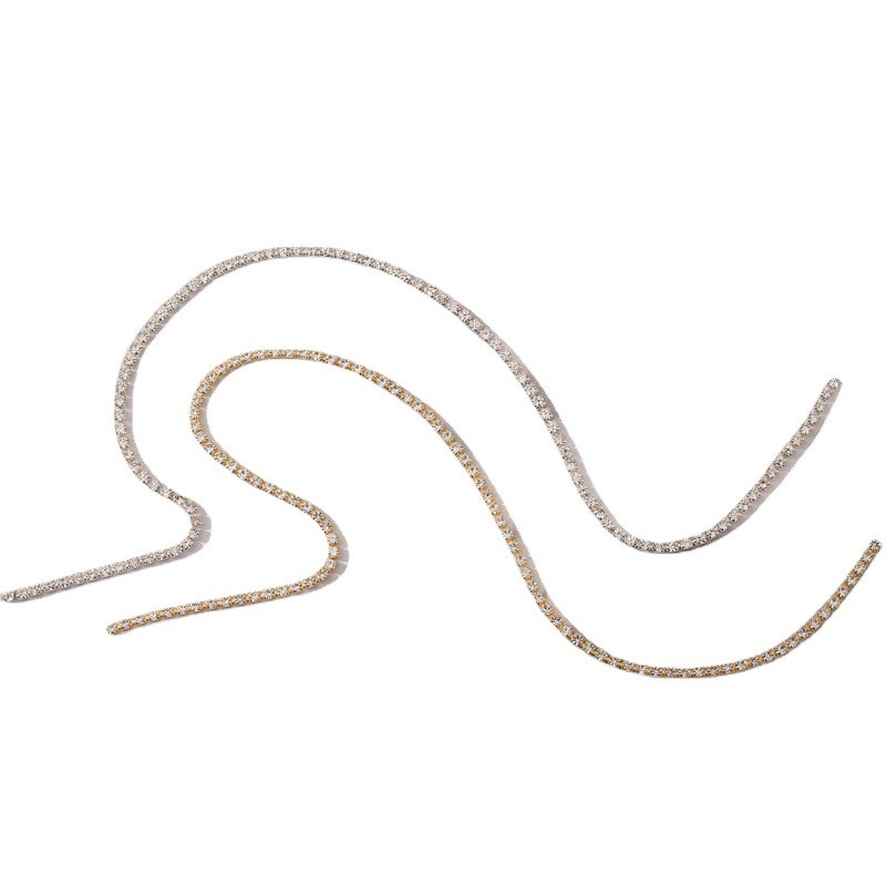 100CM gusta čašica za ukrašavanje noktiju Lanac od vještačkih dijamanata Zlato Srebrni dodaci za manikuru 3D ukrasi za uljepšavanje noktiju Dijelovi za dizajn