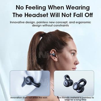 2023 Bluetooth 5.3 ασύρματα ακουστικά ίδια με Ambie Sound Earcuffs TWS Earbuds για αθλητικά ακουστικά HiFi Stereo Earhook Mic