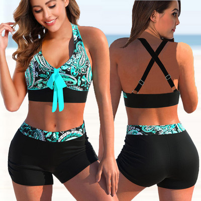 2022. Novi ženski ljetni prugasti bikini kompleti kupaćih kostima Ženski seksi kupaći kostim Dvodijelni komplet kupaćih kostima široke majice za plažu