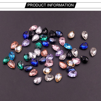 25 τμχ Κρυστάλλινα στρας νυχιών 3D Strass Fat Water Drop Stones AB Μανικιούρ Νυχιών Διακόσμηση Γούρια Αξεσουάρ κοσμημάτων πολύτιμων λίθων