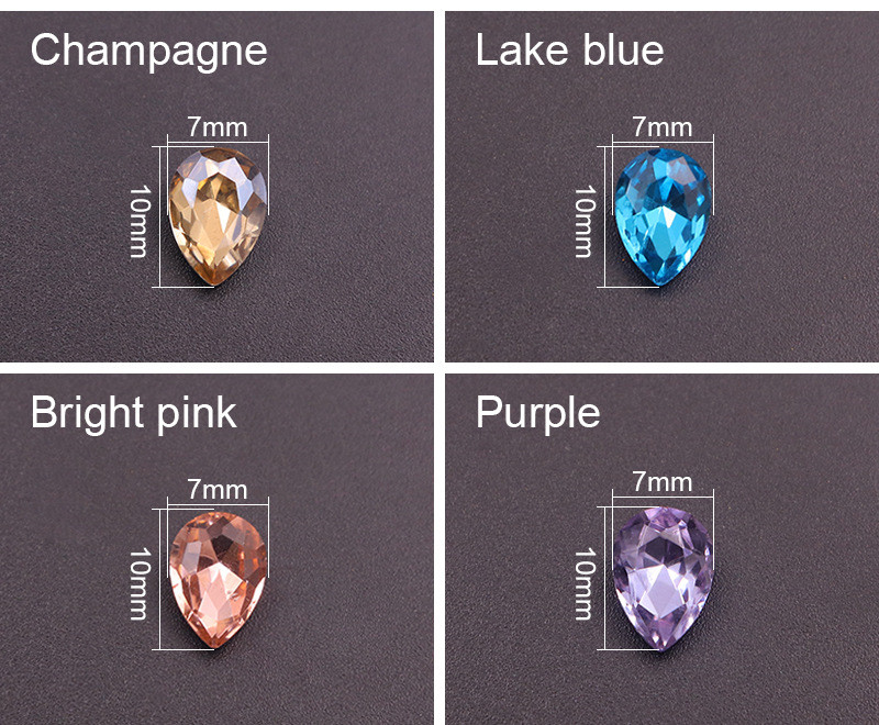 25 buc. Pietre de cristal pentru unghii, strass 3D, picături de apă, pietre AB, manichiură, decorare pentru unghii, farmece, bijuterii, accesorii