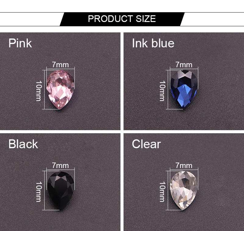 25 buc. Pietre de cristal pentru unghii, strass 3D, picături de apă, pietre AB, manichiură, decorare pentru unghii, farmece, bijuterii, accesorii