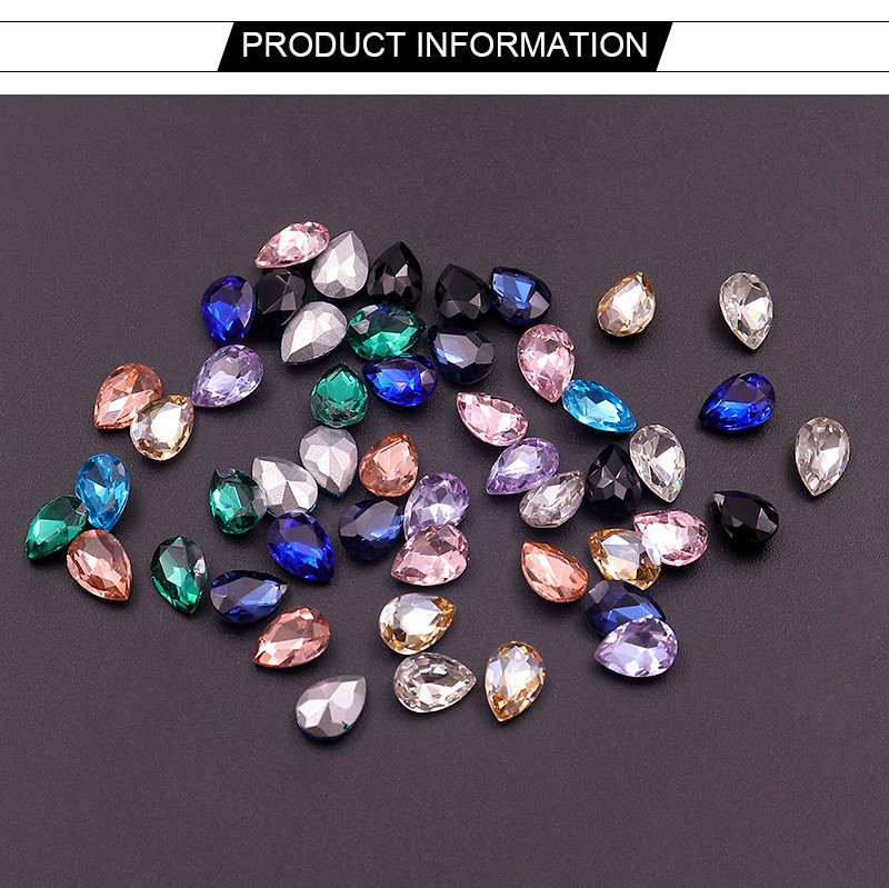 25 buc. Pietre de cristal pentru unghii, strass 3D, picături de apă, pietre AB, manichiură, decorare pentru unghii, farmece, bijuterii, accesorii