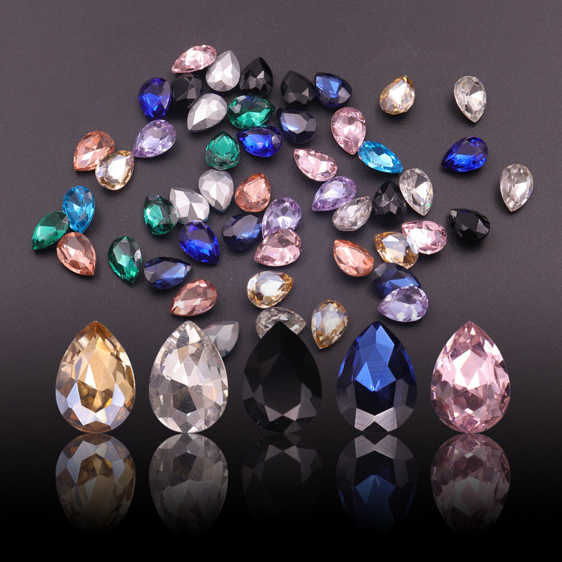 25 buc. Pietre de cristal pentru unghii, strass 3D, picături de apă, pietre AB, manichiură, decorare pentru unghii, farmece, bijuterii, accesorii