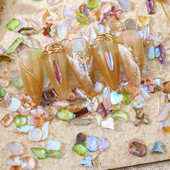 100PCS/Pakiranje Mješoviti oblik Aurora Nail Rhinestones Flatback Polar Light Smola Dragulji Kamenje Manikura Nails Art Decoration Accessories