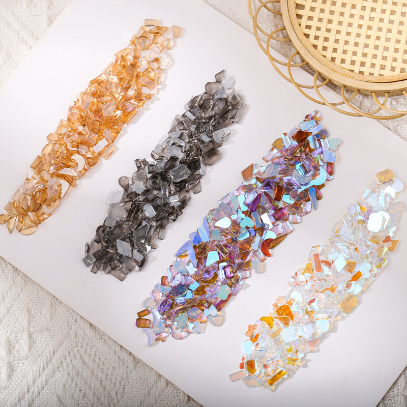 100PCS/Pakiranje Mješoviti oblik Aurora Nail Rhinestones Flatback Polar Light Smola Dragulji Kamenje Manikura Nails Art Decoration Accessories