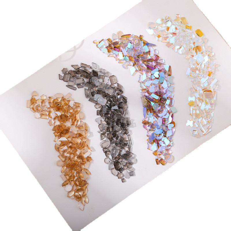 100PCS/Pakiranje Mješoviti oblik Aurora Nail Rhinestones Flatback Polar Light Smola Dragulji Kamenje Manikura Nails Art Decoration Accessories