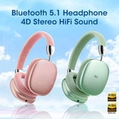Ακουστικά Bluetooth 5.1 Max Wireless Headset 4D Stereo HiFi Έξυπνη ακύρωση θορύβου 3,5 mm Ενσύρματα ακουστικά Αθλητικό μικρόφωνο ακουστικών