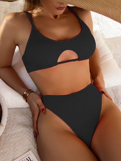 2022 Seksi ženski bikini kupaći kostim visokog struka Kupaći kostim Ženske bandeau tange brazilski bikini komplet kupaći kostim Kupačica