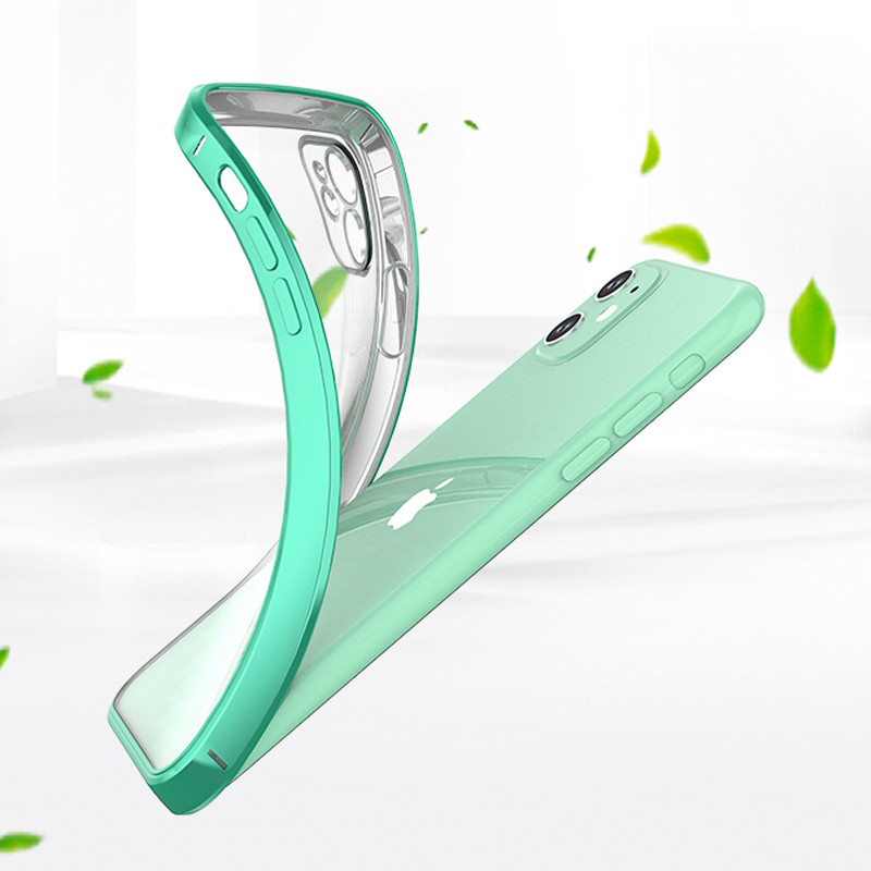 Πολυτελής επιμετάλλωση Διάφανη θήκη για iPhone 11 12 13 14 Pro Max Τετράγωνη θήκη Silicone X XR XS Max 8 7 Plus Διαφανής θήκη