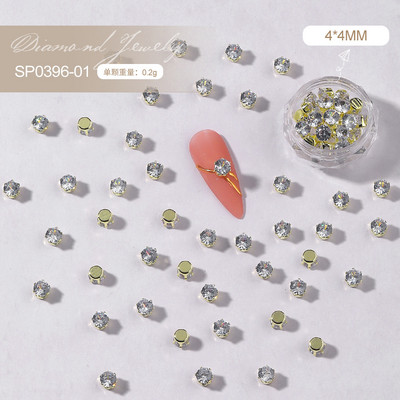 20 komada luksuznih dijamanata s kandžama privjesci za nokte s dijamantima za ukrašavanje noktiju Zlato Srebro Ravni nakit Dragulji Pribor za manikuru