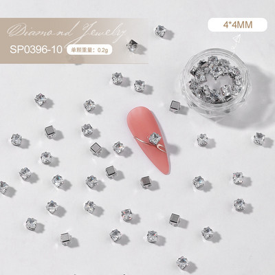 20 komada luksuznih dijamanata s kandžama privjesci za nokte s dijamantima za ukrašavanje noktiju Zlato Srebro Ravni nakit Dragulji Pribor za manikuru